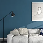 Обои для дома, синяя серия, Классические однотонные контактные обои из древесного волокна для бумаг стены спальни, гостиной г.