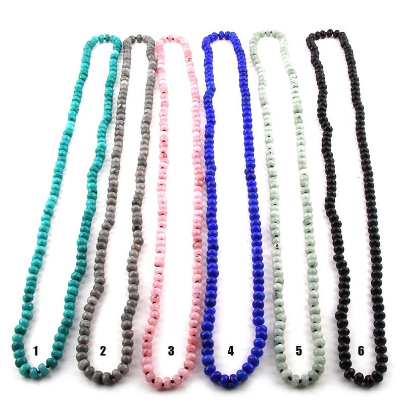 

Free Shipping Fashion Bohemian Tribal Jewelry Abacus Stones Necklaces