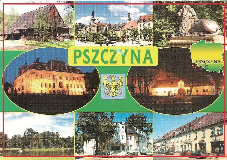 Декоративный подарок магниты для Фото 78*54*3 мм Польша Pszczyna открытки 20369 жесткая