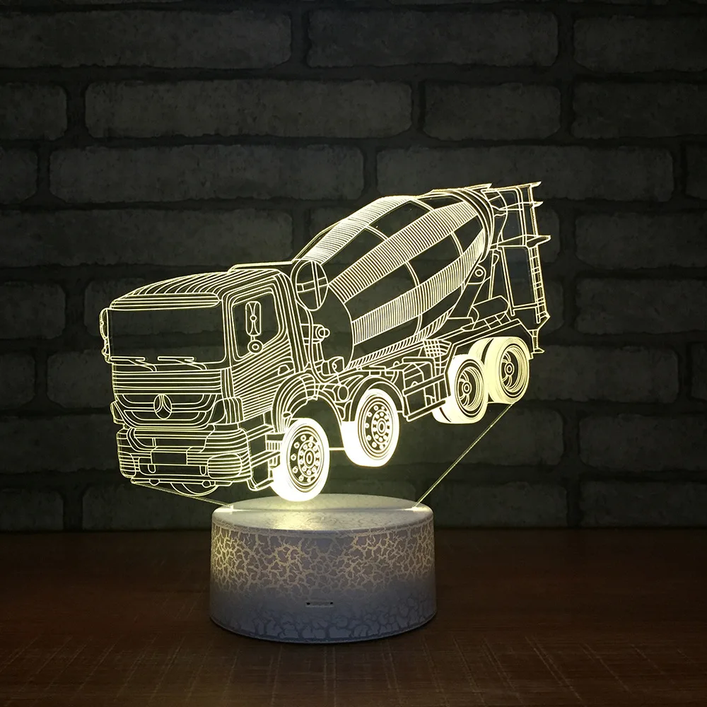 Новые грузовики 3d огни красочные светодиодные визуальные креативный пульт