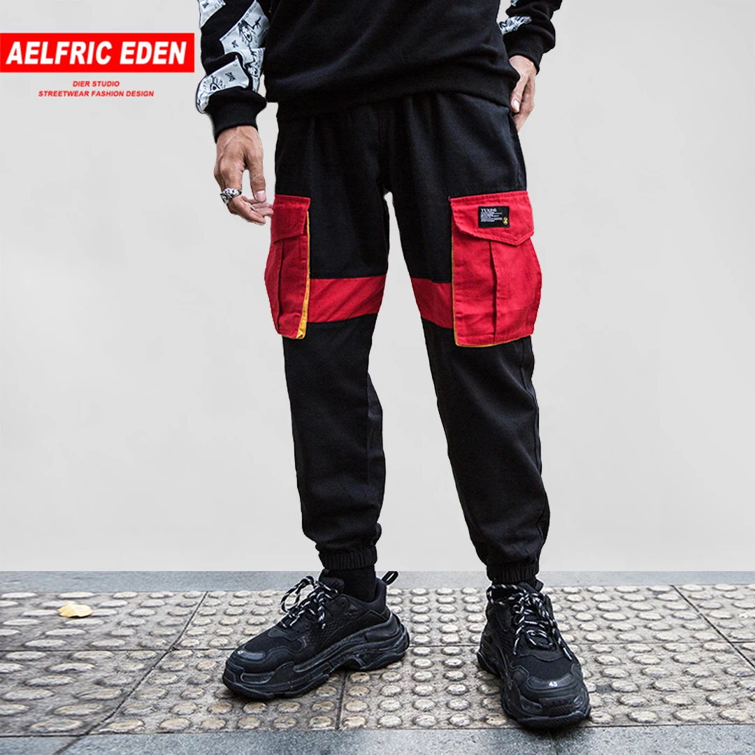 Aelfric Eden штаны карго с карманами уличная мода 2018 г. хип хоп Jogger повседневное цвет