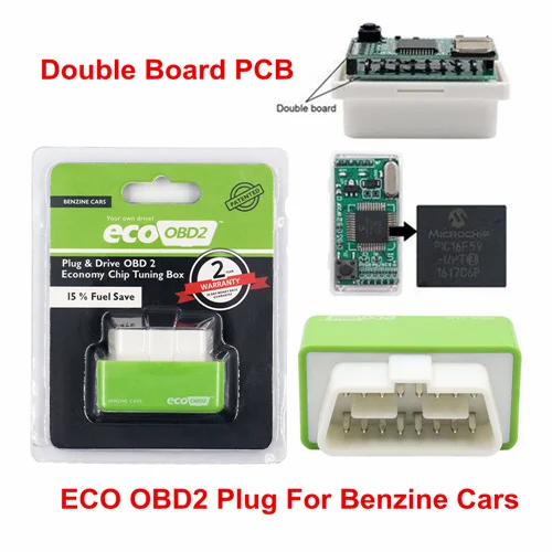 Eco Benzine Double 2 слоя PCB NITROOBD2 ECOOBD2 чип тюнинговая коробка ECO OBD2 Nitro OBD2 оригинальная вилка бензин дизель больше мощности крутящий момент экономия топлива - Цвет: Eco Benzine Double