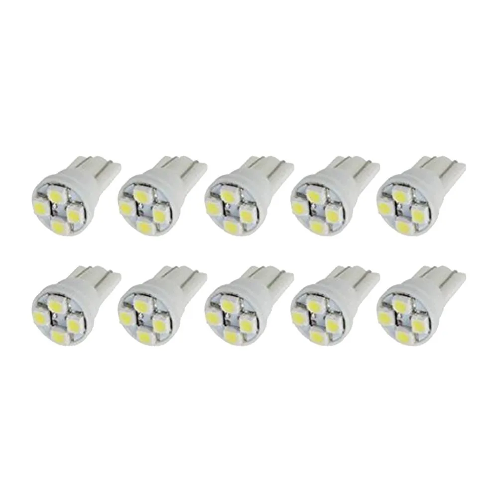 10 шт./компл. авто светодиодный подсветка приборной панели T10 194 168 W5W 4SMD 3528 Светодиодный автомобиль клин хвост подсветка приборной доски фонарь освещения номерного знака, белый цвет