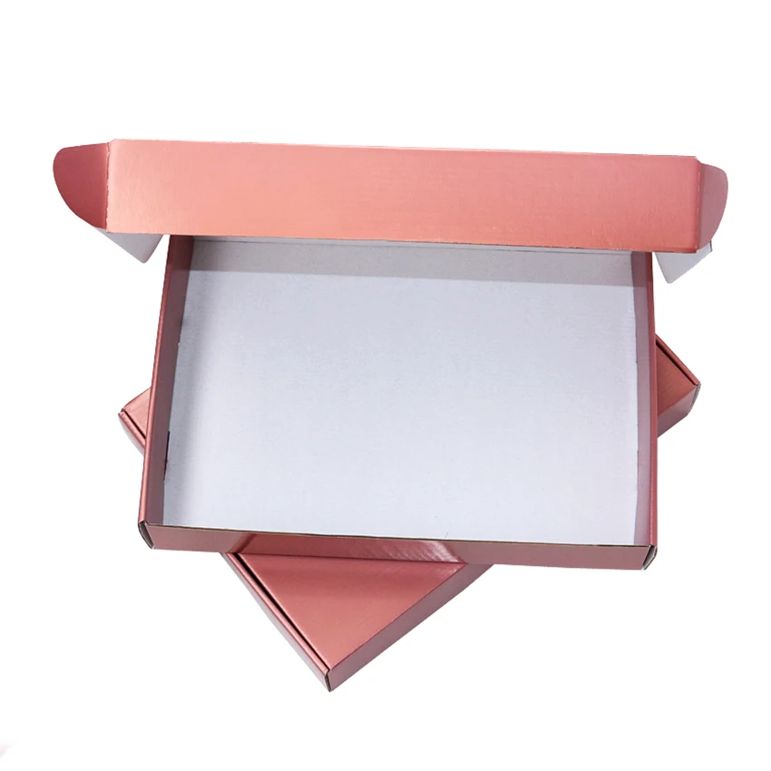 Customized Colorful Logo Packing Box Luxury Glossy Metal Color Clothes Shirt Thicker Courier Mailer Boxes Rose Gold Blue Purple | Дом и сад