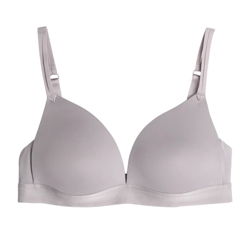 

2019 New Silk Seamless Bra with Smooth Face and No Steel Ring 100% Nature Silk To Gather Thin Cup Bra