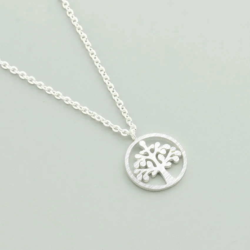 DIANSHANGKAITUOZHE Natural Style Exquisite Hollow Discs Necklace Tree Of Life Pendant Peace Jewelry Women Leisure Party | Украшения и