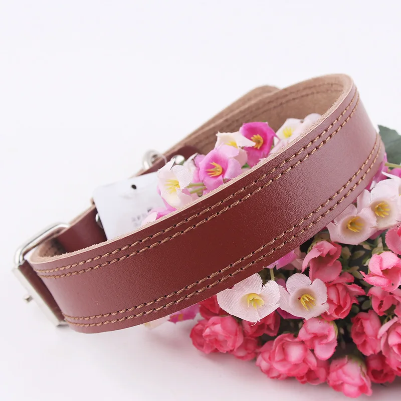 Ошейники для собак из натуральной коровьей кожи высокого качества новинка 2015