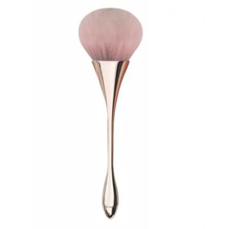 single powder brushe BELLA CULLEN, новинка, 9 шт., зуб, розовое золото, кисти для макияжа, набор, Профессиональная Красота, Кисть для макияжа, натуральные волосы, основа, пудра, румяна - Handle Color: single powder brushe