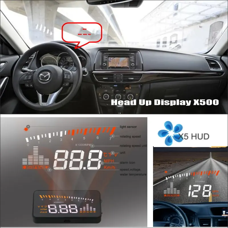 Автомобильный HUD Дисплей для Mazda 6 Mazda6 3 Mazda3 Авто OBD безопасный экран вождения