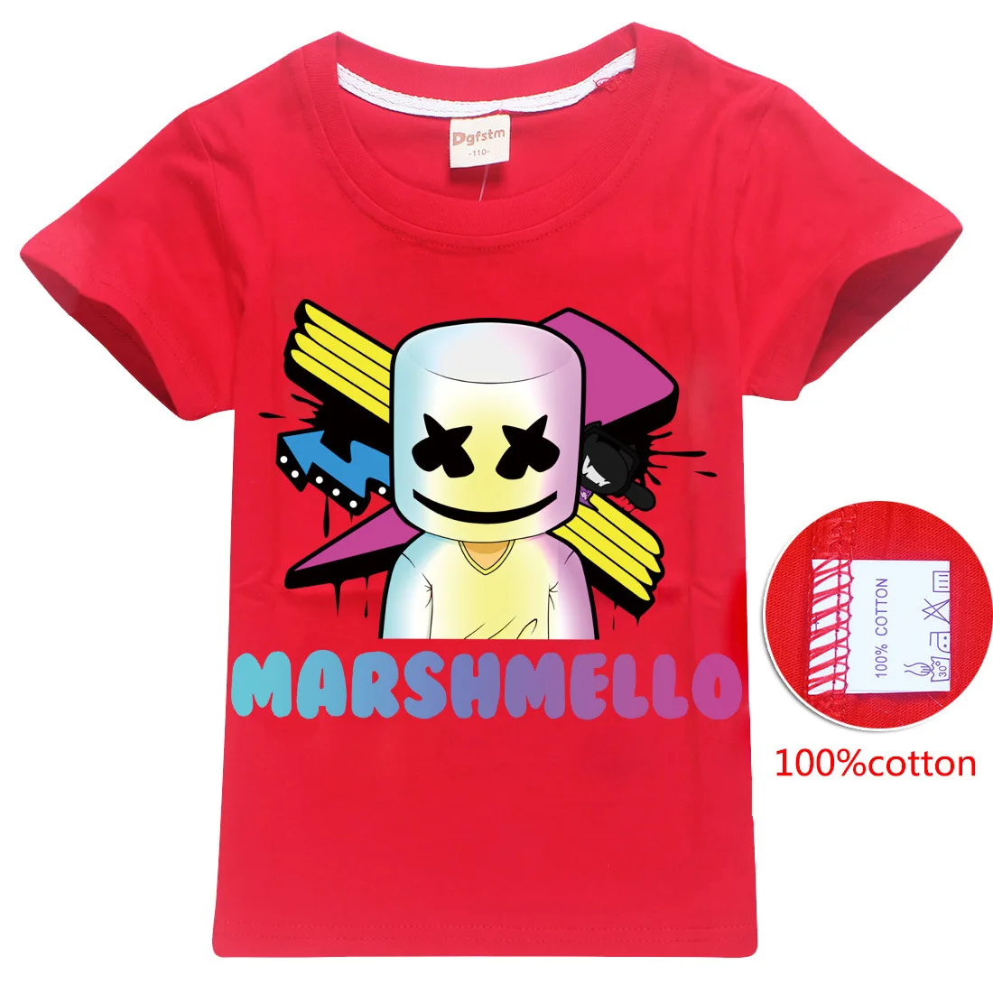 Dj marshmello/Детские толстовки с капюшоном Новинка 2019 года летняя футболка принтом modis