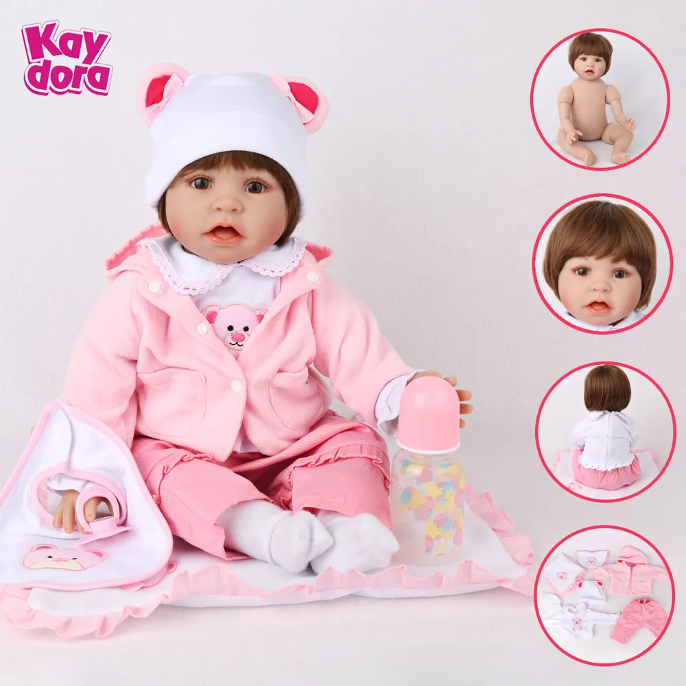 KAYDORA Bebes Reborn Dolls 22 дюйма 55 см силиконовая кукла Baby Doll ручной работы Реалистичная