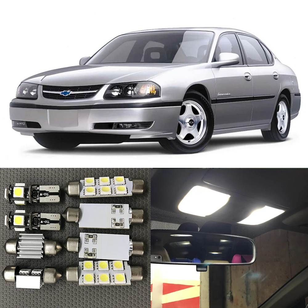 13 шт. белые светодиодные лампочки комплект для интерьера 2000-2005 Chevy Chevrolet Impala