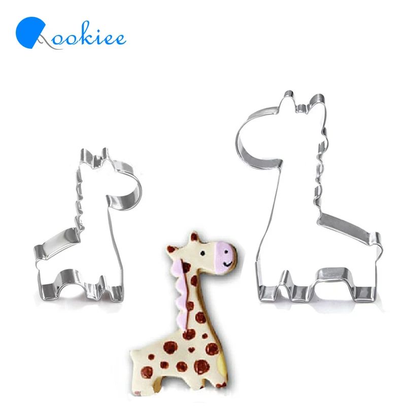 Qookiee 2 шт./компл. Нержавеющая сталь печенья Жираф Форма печенье Mold выпечки