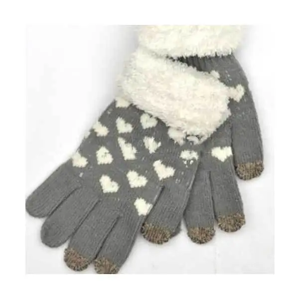 WiseBuy Winter Heart Pattern Touch Screen Gloves | Аксессуары для одежды