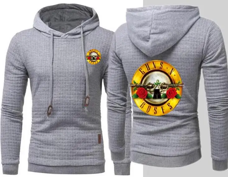 Guns N' Roses guns and толстовка с капюшоном одноцветная клетчатая длинными рукавами