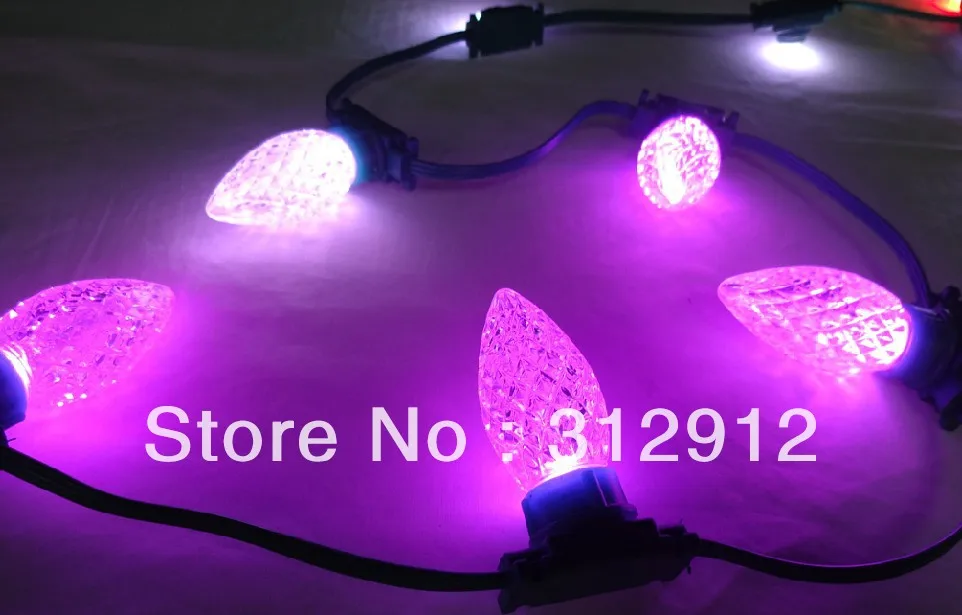 50 узлов DC12V WS2811 Светодиодный ход с крышкой C7 Водонепроницаемый RGB Полноцветный В