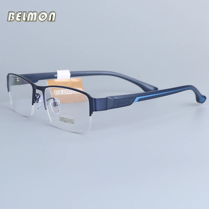

Belmon Eyeglasses Frame Men Computer Optical Prescription Myopia Nerd Clear Lens Eye Glasses Spectacle Frame For Male RS12006