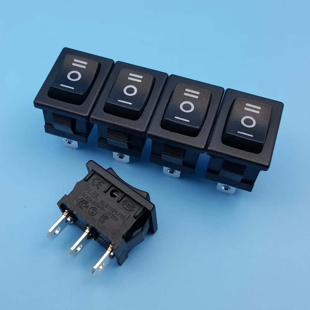 10 шт. RLEIL RL3 1 3 Pin ON OFF положения SPDT Мини Переключатель 6A 250 в крепление панели|mount