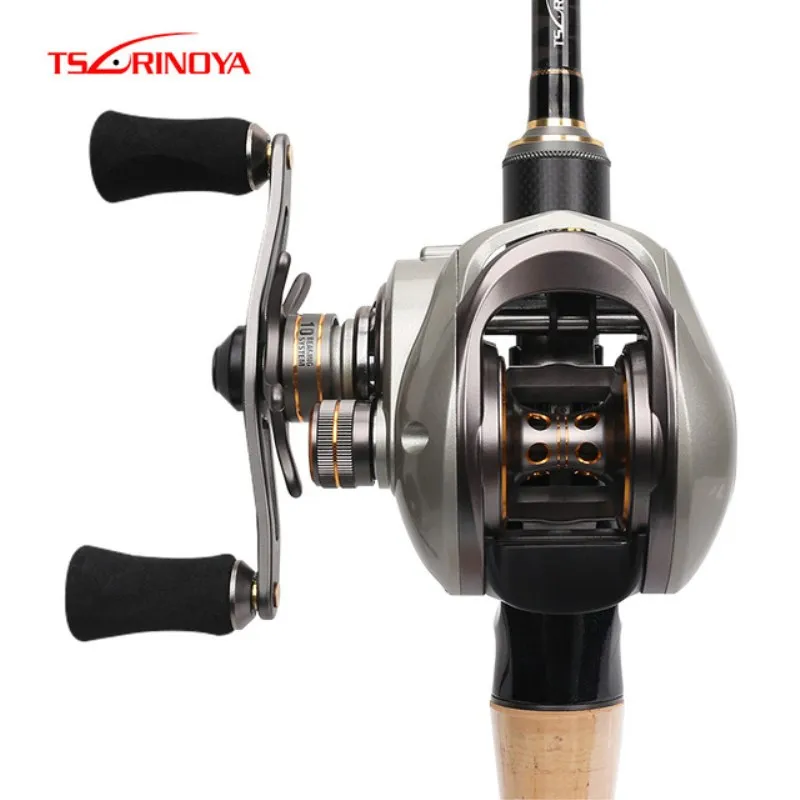 

Катушка для наживки TSURINOYA 6,6: 1/9 + 1BB, магнитная и центрифуга, двойной тормоз, Рыболовные катушки, рулевое колесо, фидер