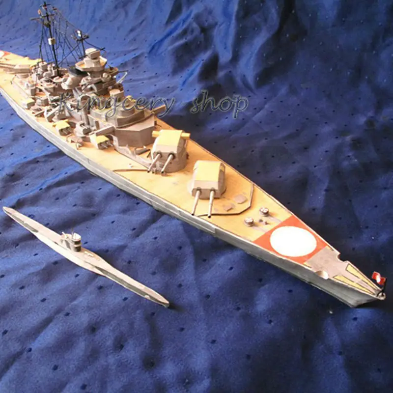 1:400 DIY Bismarck линкор картон/бумажная модель головоломка 3D игрушки/кубические