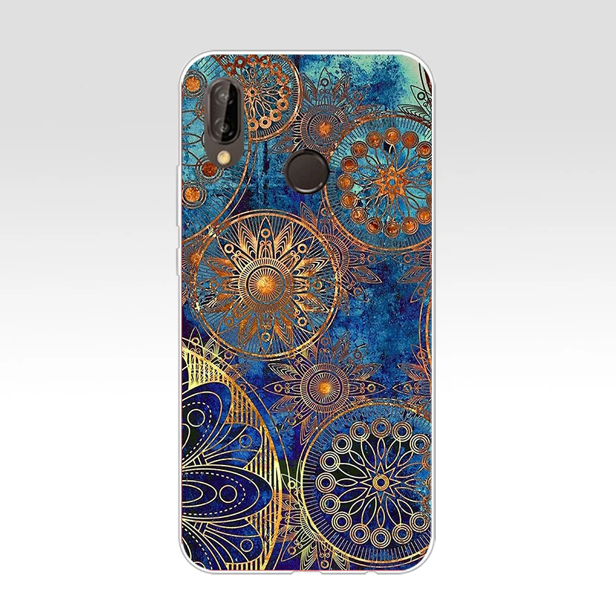 Чехол с рисунком мандалы для huawei P20 lite, 54G, мягкий силиконовый чехол из ТПУ, защитный чехол для телефона huawei p20 lite, чехол - Цвет: 16