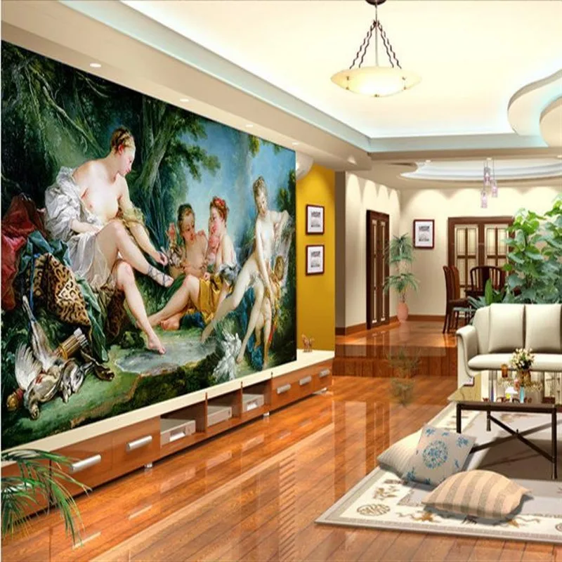 

3D photo wallpaper Beautiful mural wall painting hotel KTV palace wallpaper living room bedroom sofa TV backdrop wallpaper mural