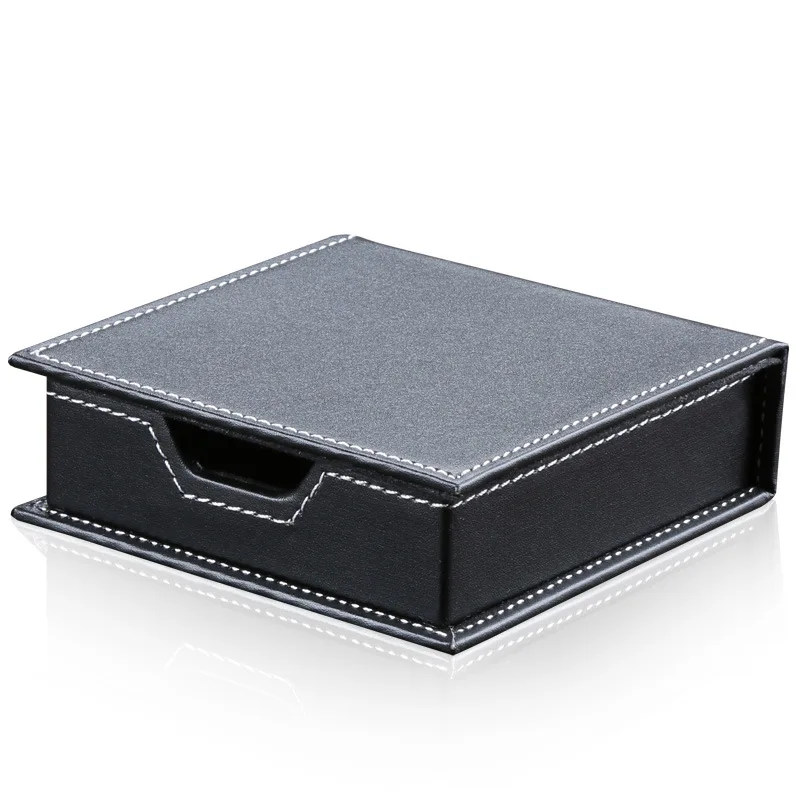 Квадратный держатель для заметок из искусственной кожи бумажная коробка липкая