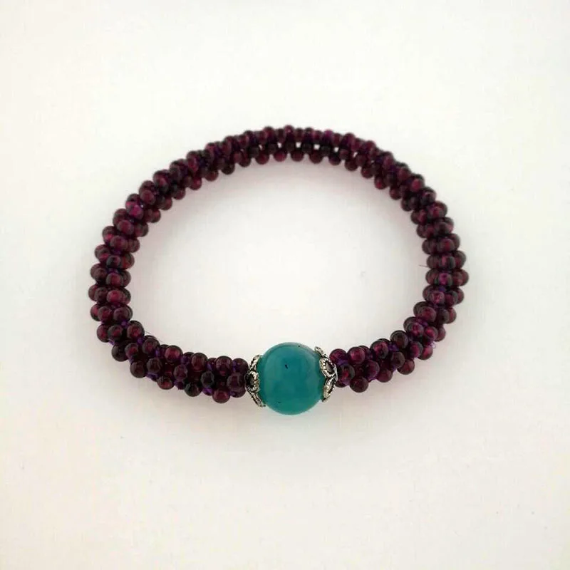 Гранатовый браслет high end изысканный подарок ручной работы коробке тенденции моды