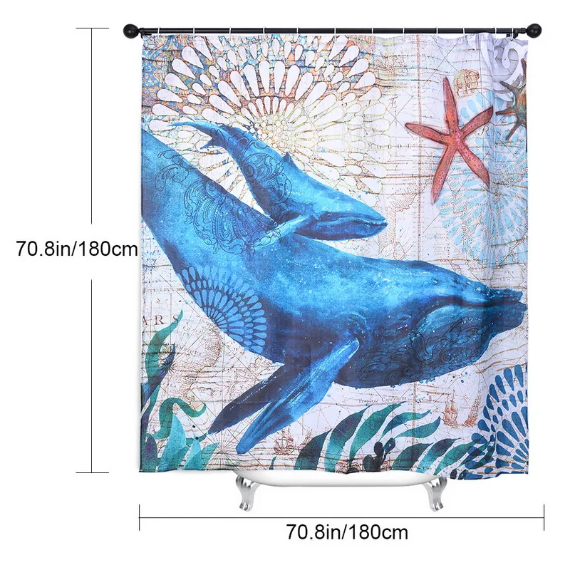 180x180cm K Hoomall, водонепроницаемая занавеска для душа для ванной, тропические растения, кактус, принт, занавеска для ванной, s полиэстер, зеленая занавеска, 180*180 см - Цвет: 180x180cm K