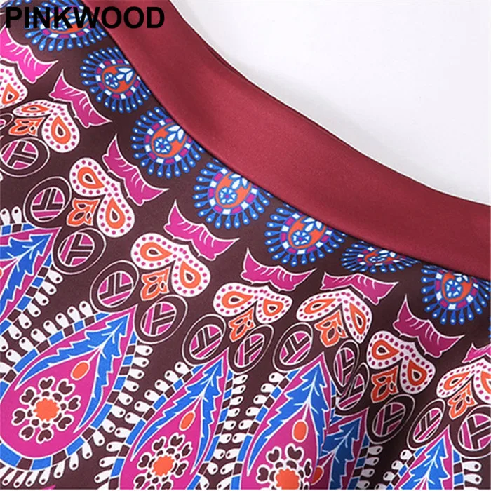 PINKWOOD Женщины Высокой Талией Бальное платье Миди Юбка 2016 Осень Элегантный Печати