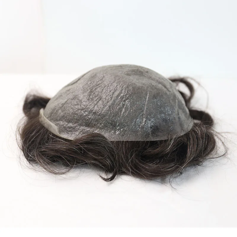 Натуральные мужские волосы Remy тонкие 100% европейские сменные 220 # цвет Ever