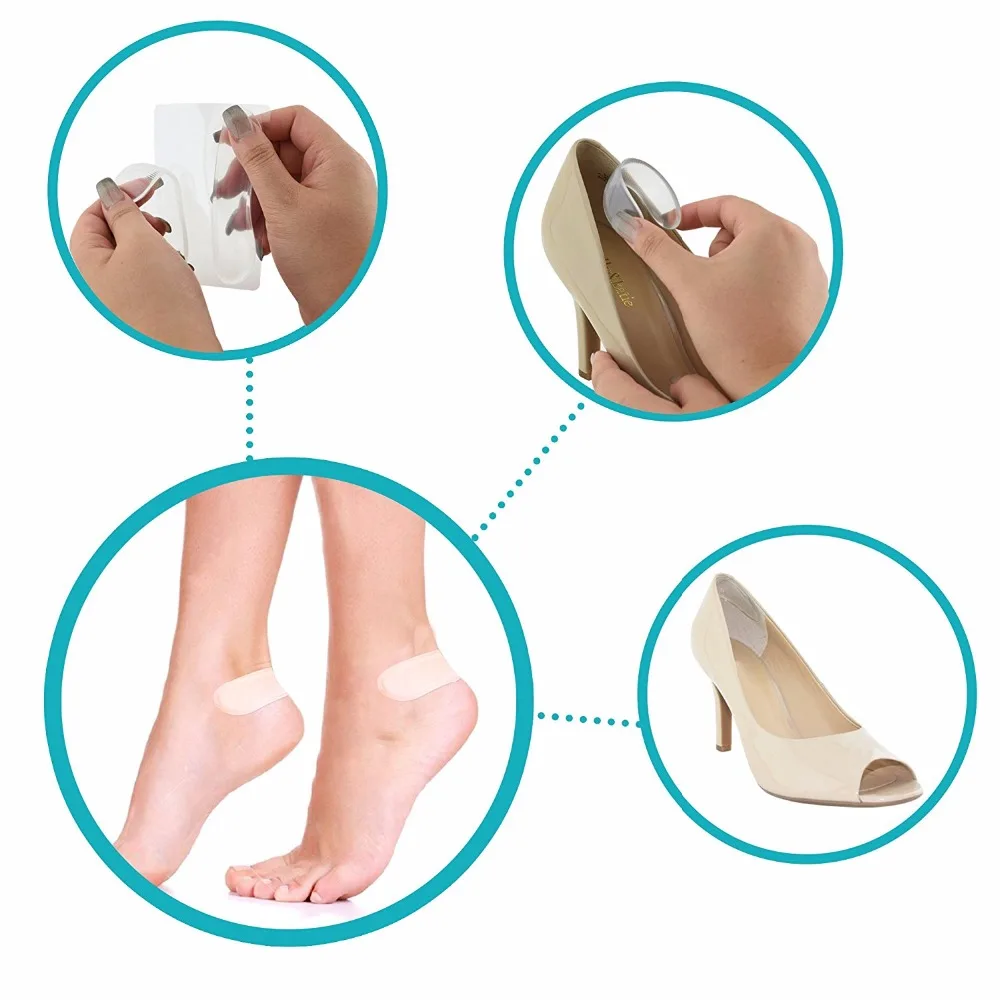 Лидер продаж 1 пара само клейкие Силиконовый гель пятки подушки обувь для ухода
