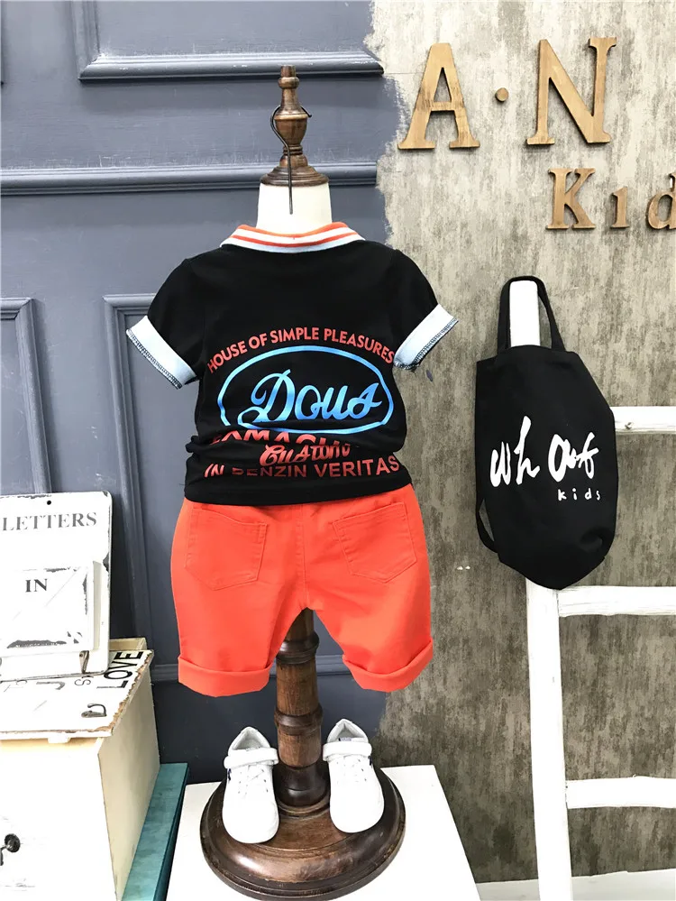 Комплекты детской одежды костюмы для мальчиков летняя футболка малышей + шорты