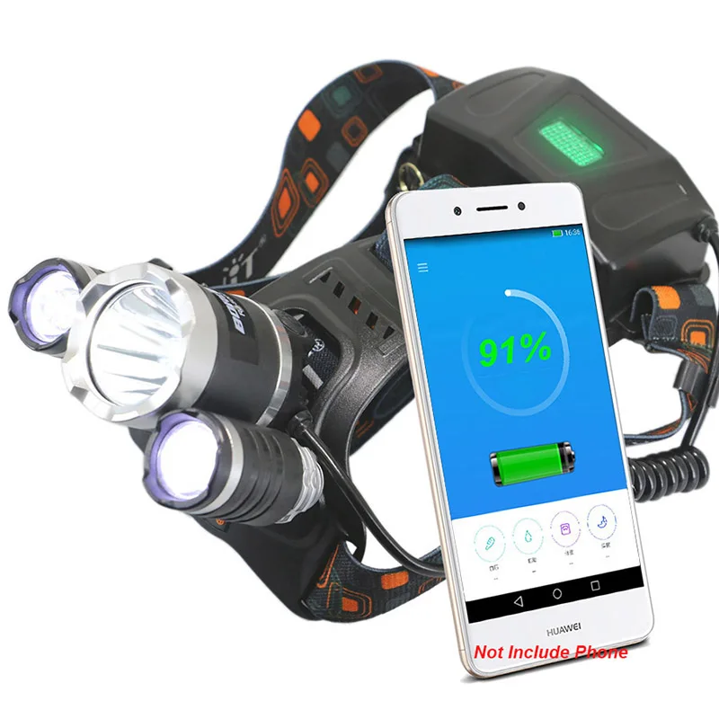 Boruit RJ5000 светодиодная фара U2 L2 18650 перезаряжаемая водонепроницаемая рыболовная