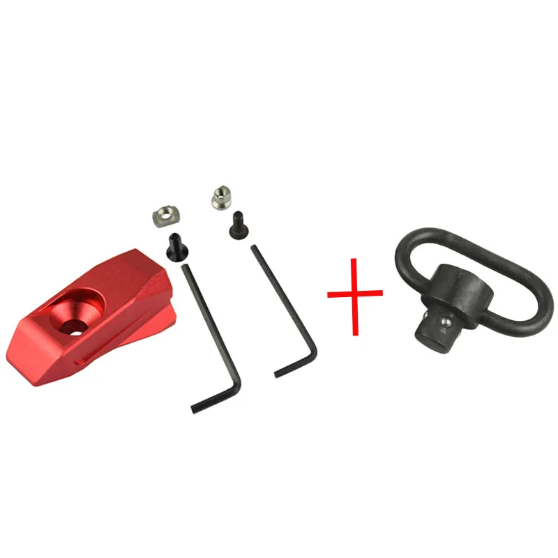 Red with QD Ring VULPO высококачественный переходник шарнирного соединения крепление для Keymod M-lok Handguard Rail - Цвет: Red with QD Ring