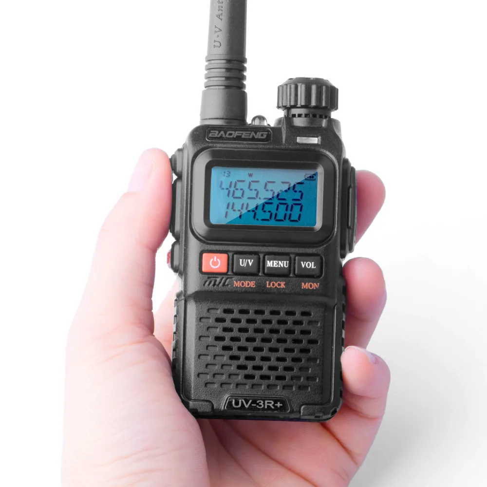 Baofeng UV-3R плюс иди и болтай Walkie Talkie мини Two Way Радио портативное Любительское радио UHF VHF двухполосный двухстрочный дисплей FM фонарик VOX CB радио
