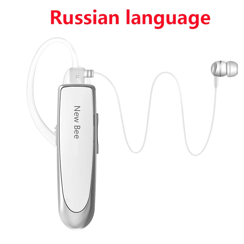 RU White No bag Новинка Bee bluetooth-гарнитура наушники Hands-free наушники мини беспроводные гарнитуры наушник для iPhone xiaomi - Цвет: RU White No bag