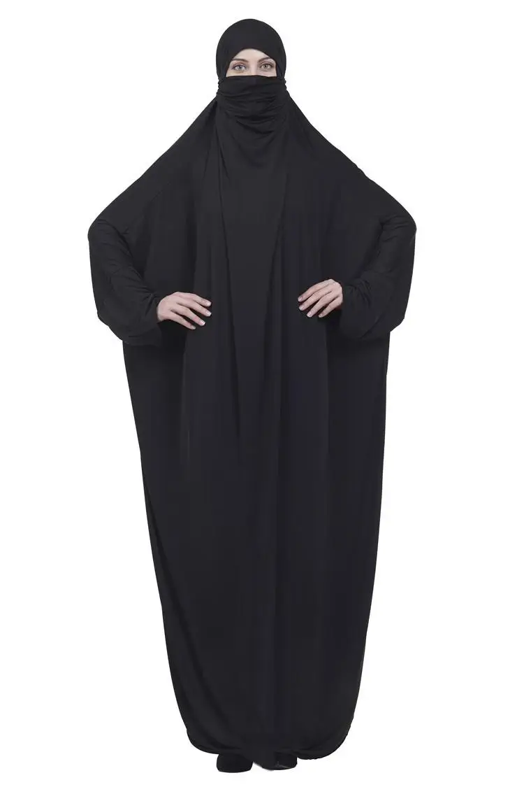 Ramadan Abaya Women Loose Bat Sleeve Burkha Khimar Dress Jilbab Islamic Salah Jellaba Prayer Long Robe Turkey Middle East