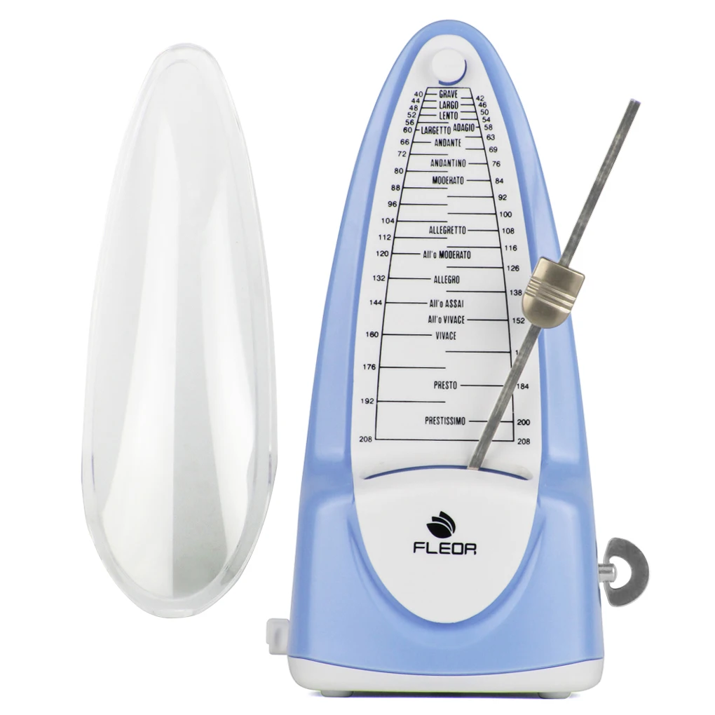 Light Blue FLEOR метроном для фортепиано точность механический метроном маятник механика нейлон движение 40-210 BMP для гитары фортепиано скрипки - Цвет: Light Blue