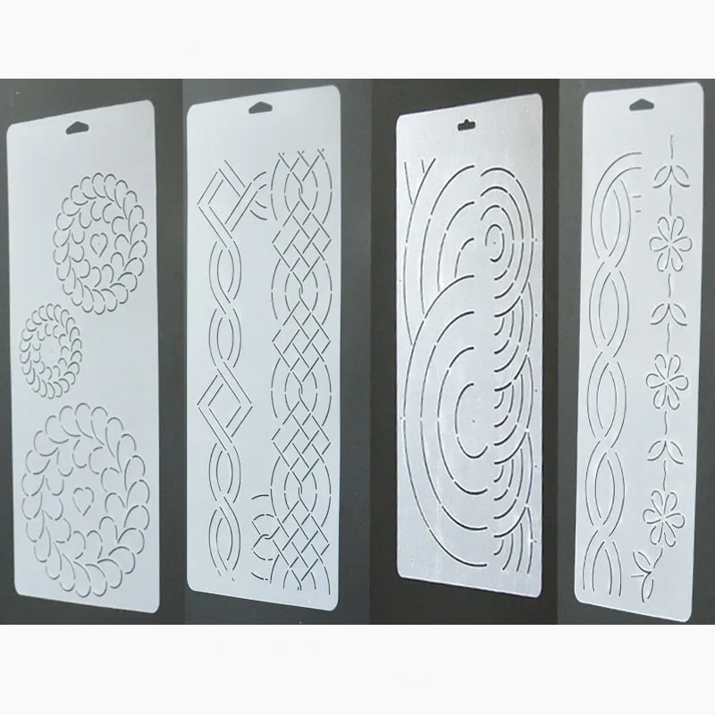 4 шаблона для ручной вышивки инструмент и шитья|quilting templates|patchwork templatestemplates patchwork |