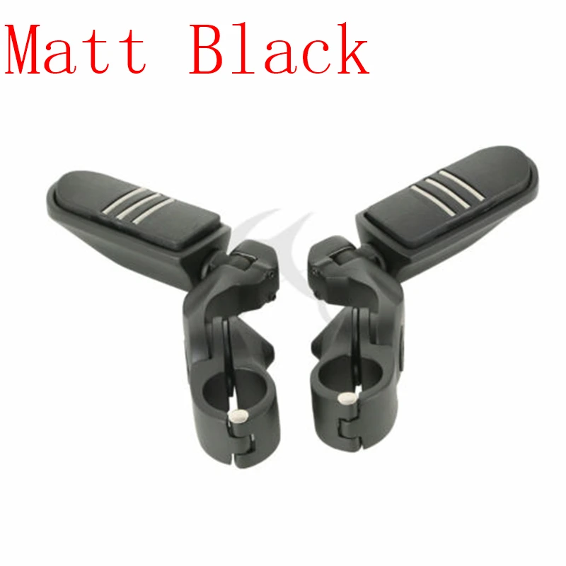 Мотоцикл 1,2" 1 1/4" шоссе подножки для Harley Touring Road King Street Glide 32 мм - Цвет: Matt Black