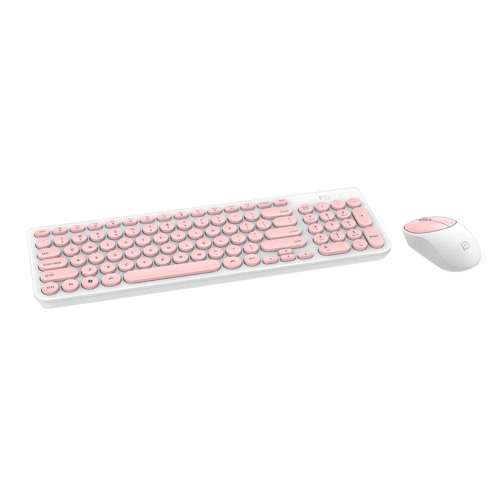 2,4G Беспроводная клавиатура и мышь набор USB Эргономика игра круглый панк Keycap клавиатура мышь Ik6630