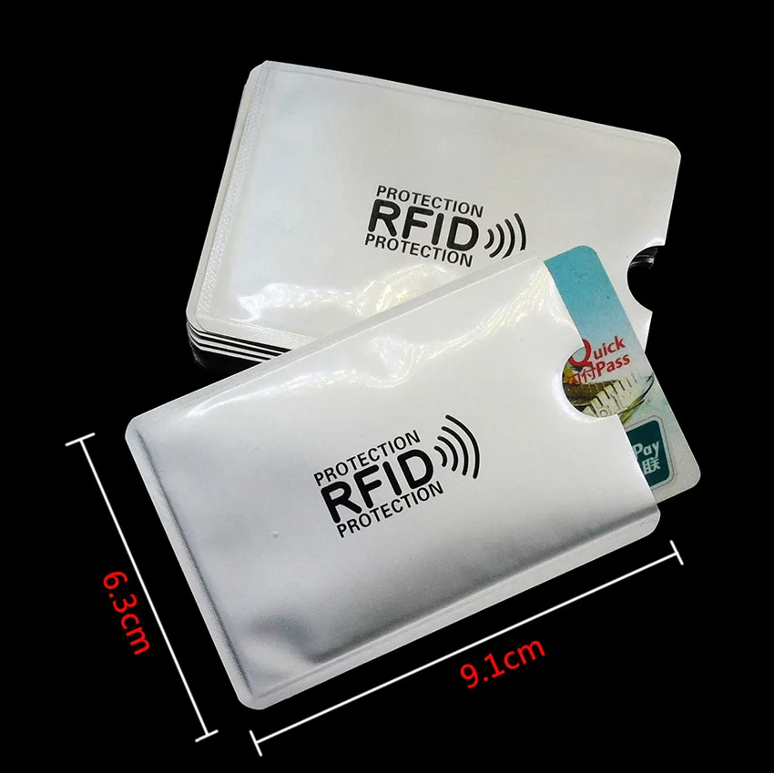 5 шт. RFID блокирующий держатель для карт женщин и мужчин ID Кредитная карта Rfid