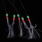 Рыболовные крючки из углеродистой стали, 25 шт.компл., рыболовные крючки, рыболовные снасти из со светящейся бусиной стали