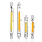 100 шт. Dimmable R7S COB светодиодный стеклянная лампочка трубка для замены Галогеновый свет пятна 78 мм 118 мм AC 110V 220V Энергосберегающее Освещение