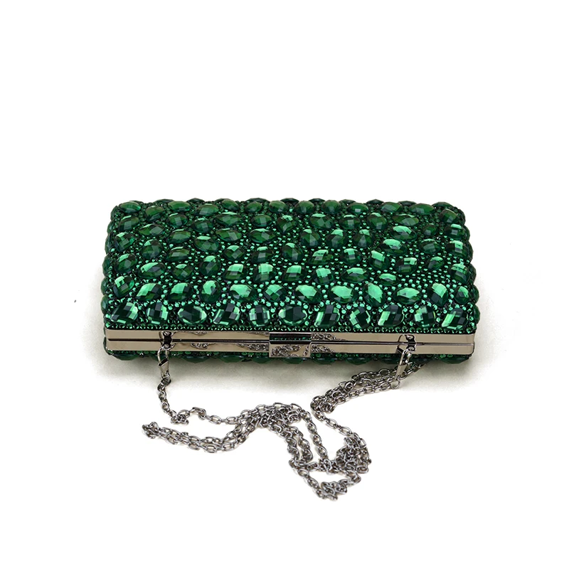 Зеленые стразы свадебные туфли ручной работы с клатчем 3 дюйма лодочки на тонком