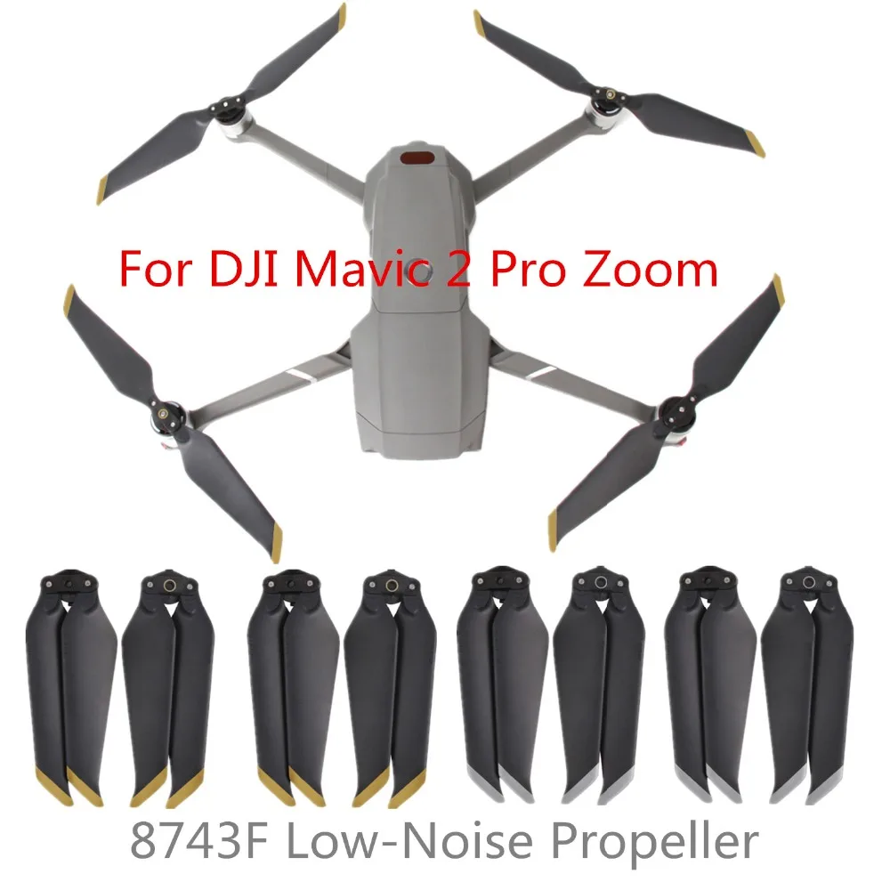 4 пары 8 шт. 8743F низкая Шум Quick Release винтов (Золотой/Серебряный) для DJI Мавик 2 PRO & ZOOM