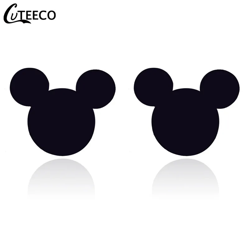 CUTEECO Роскошные циркониевые серьги-гвоздики с Микки и Минни, Кристальные брендовые серьги для женщин, детей, девочек, модные ювелирные изделия, подарок - Окраска металла: AJ0001-4