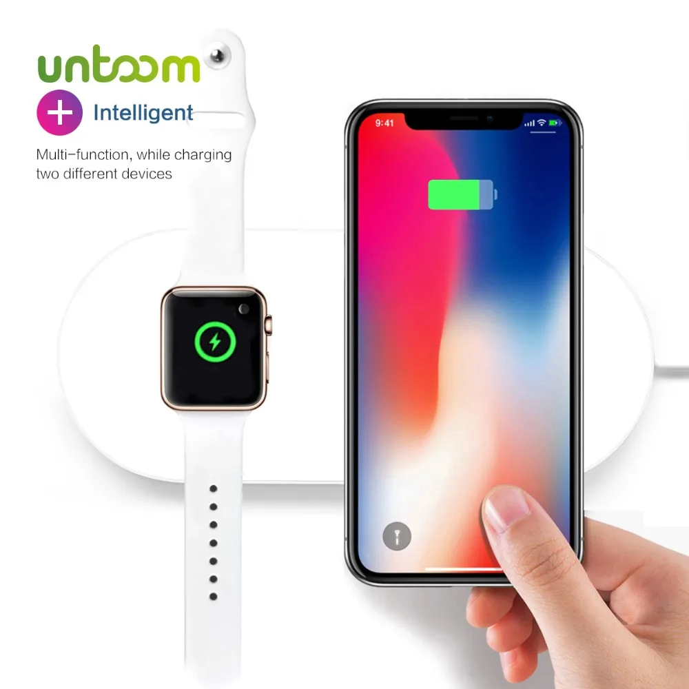 Airpower для iWatch 2 3 4 QI Беспроводное зарядное устройство для iPhone X 8 8plus Быстрая зарядка для Apple Watch Sumsang S9 S8 S7 S6