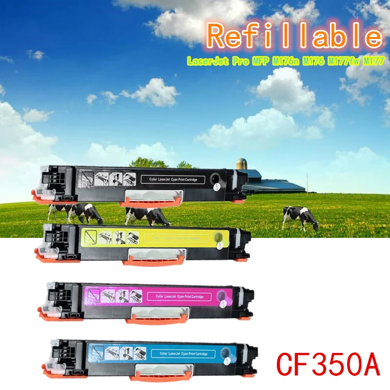 A + 130A/a CF350A CF351A CF352A CF353A 350A/a тонер картридж совместимый для HP Color LaserJet Pro MFP M176n M176 M177fw